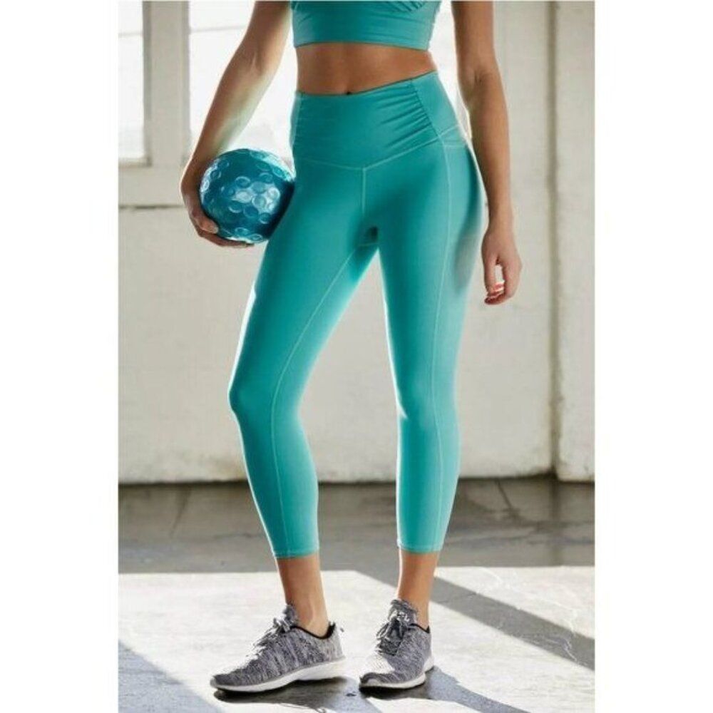 New Free People FP Movement Breathe Easy Leggings Turquoise